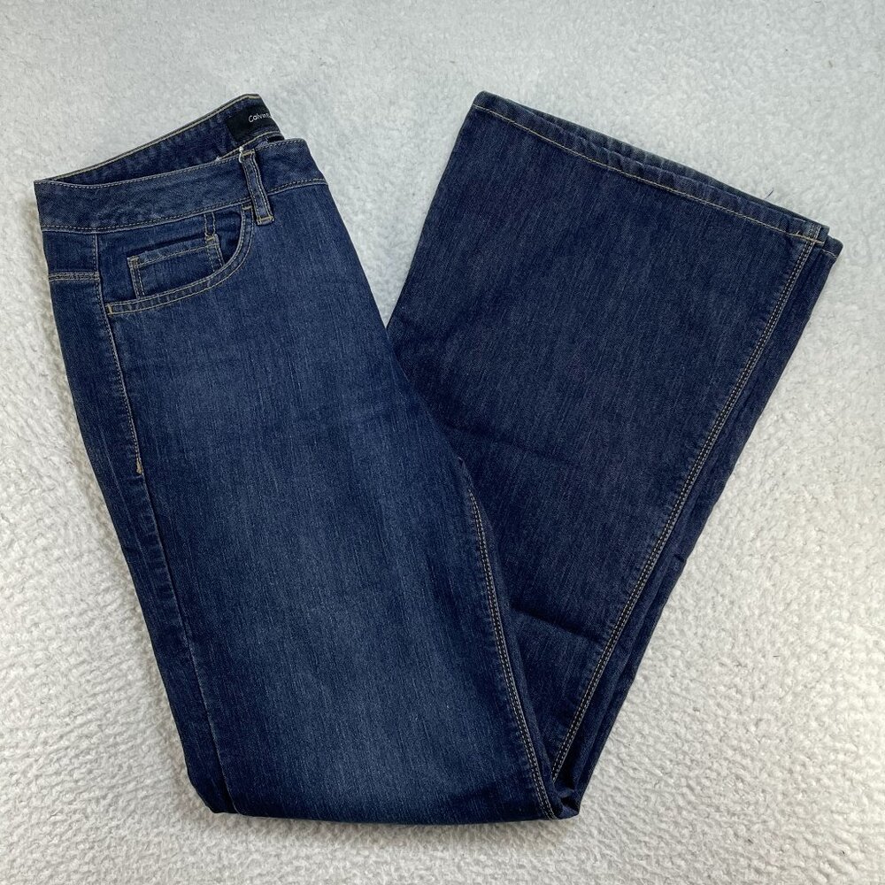 Calvin Klein Jeans Womens Size 8 Mid Rise 11" Flare Bootcut Blue Jeans 31x31